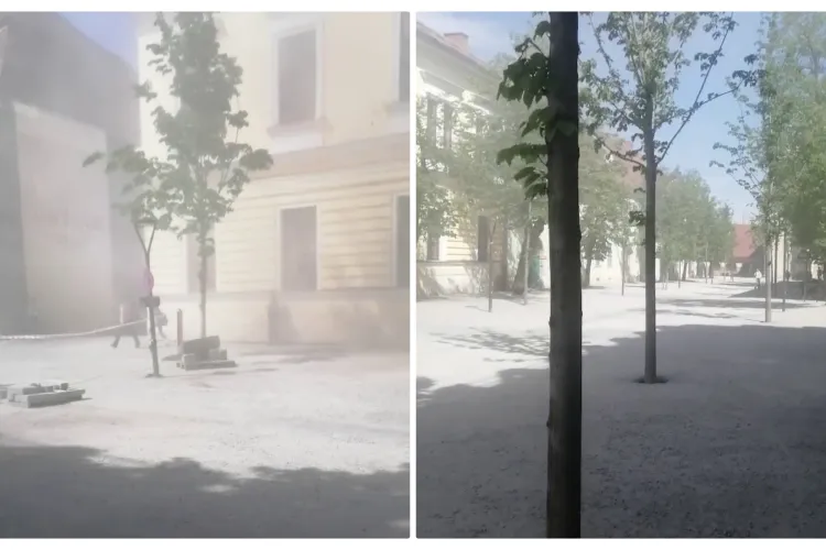 Praf în ochi, la propriu, pe Kogălniceanu! Un nou epic fail al proiectului plătit de Primăria Cluj-Napoca - VIDEO