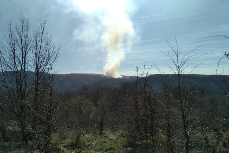 Șapte incendii de vegetație, într-o singură zi, la Cluj! La Mărișel au ars peste 30 de hectare - VIDEO