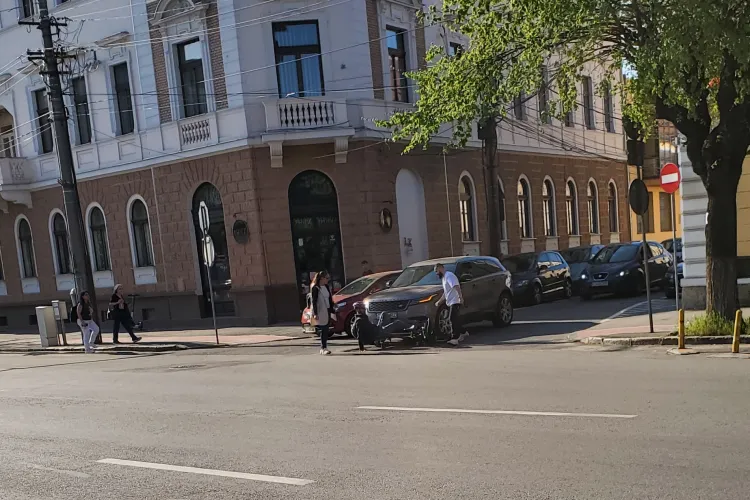 Trotinetist de 16 ani lovit de mașină în Cluj - FOTO