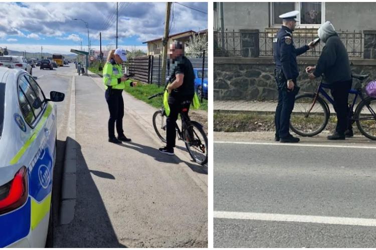 Sute de biciclicliști și trotinetiști, amendați de polițiști. Mulți circulau beți pe drumurile din Cluj