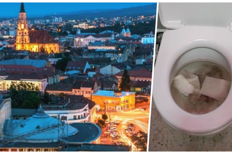 ,,Ți-era frică să nu fii identificată de barmani?”- O femeie a încercat să înfunde toaleta unui local din centrul Clujului, cu produse sanitare și hartie 