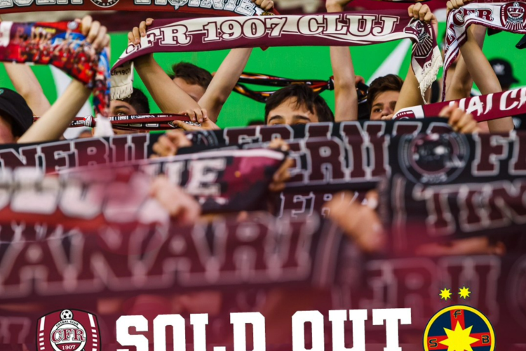 Meciul CFR Cluj- FCSB este sold out! CFR-iștii nu renunță încă la titlu, deși au de recuperat 10 puncte