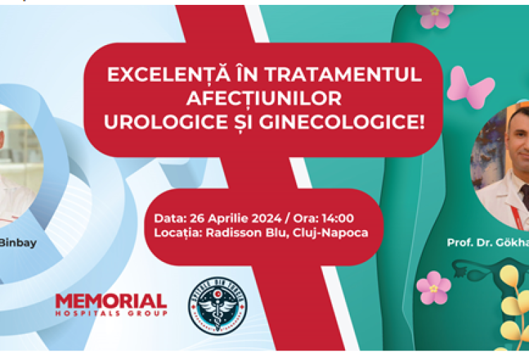Medici renumiți în toată lumea în urologie și ginecologie vin la Cluj! Mergi la eveniment și primești un voucher pentru consultație gratuită