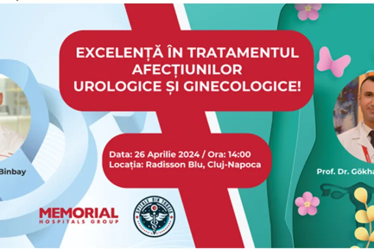 Medici renumiți în toată lumea în urologie și ginecologie vin la Cluj! Mergi la eveniment și primești un voucher pentru consultație gratuită