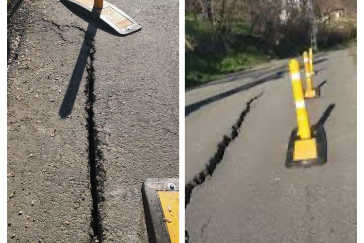 O nouă alunecare SERIOASĂ de teren pe strada Uliului, zonă neglijată demult de autorități