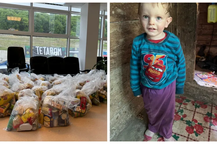 Clujeni cu inimă mare s-au dus de Florii să ducă daruri pentru pruncii din Apuseni și pentru bunicii uitați de lume - FOTO