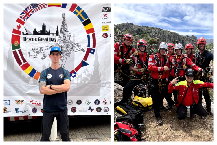 Pompier din Cluj - alpinist profesionist de intervenție! S-a clasat pe locul 4 la un concurs internațional în Spania