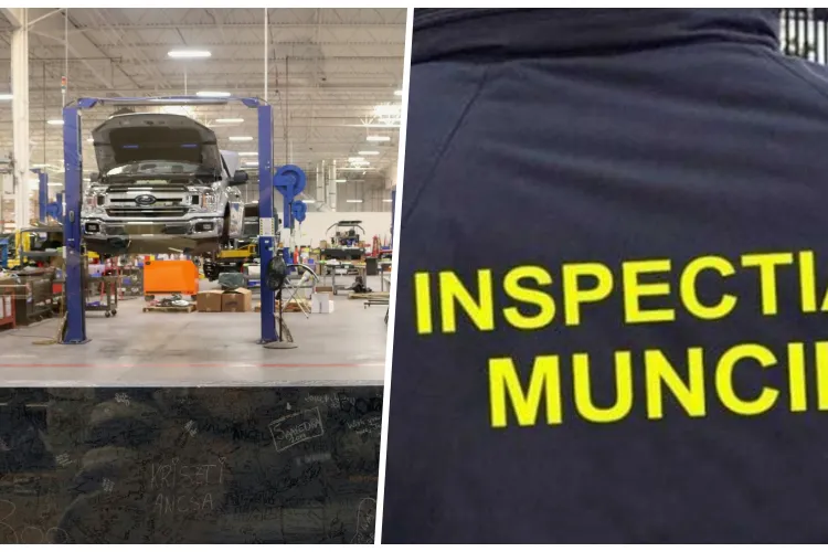 Service-urile auto din Cluj, luate la control de Inspecția Muncii! S-au dat amenzi de mii de lei și mai multe echipamente au fost scoase din funcțiune 