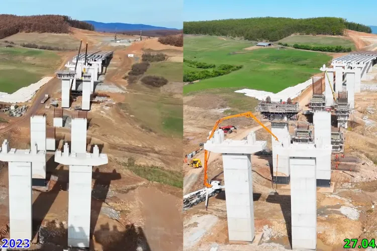 Vești proaste! Nu se lucreză nimic pe loturile Autostrăzii Transilvania. Puteți vedea filmare comparativă din ultimele 6 luni - VIDEO 