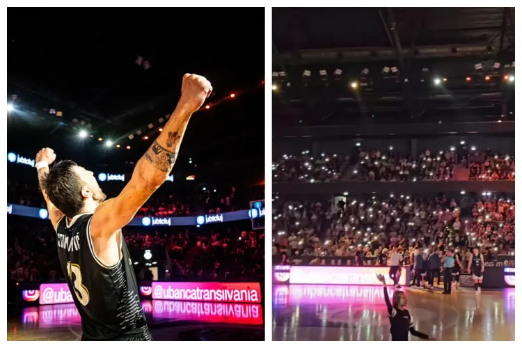 Atmosferă magică pe BT Arena, la meciul cu CSM Oradea! Fanii clujeni au surprins cu un „spectacol de lumini” - VIDEO