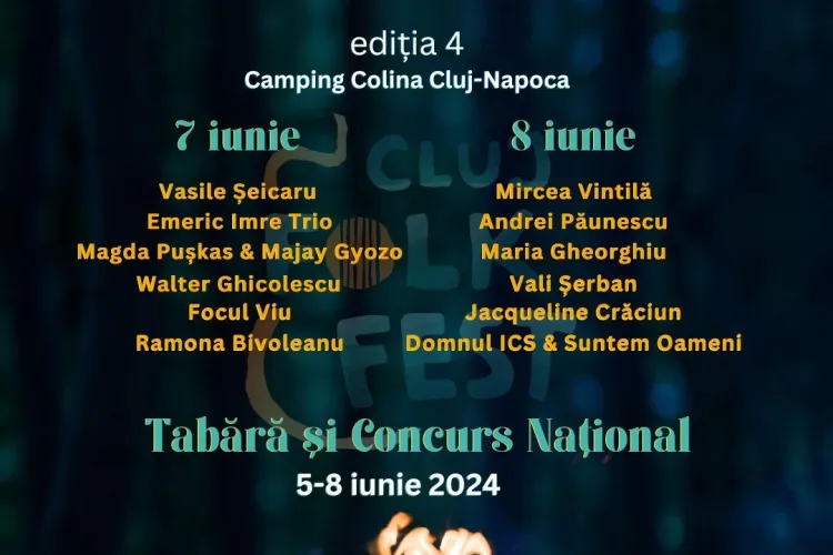 A 4-a ediție a Cluj Folk Fest e gata de start! Peste 10 concerte, Concurs Național de Talente și Tabără Folk