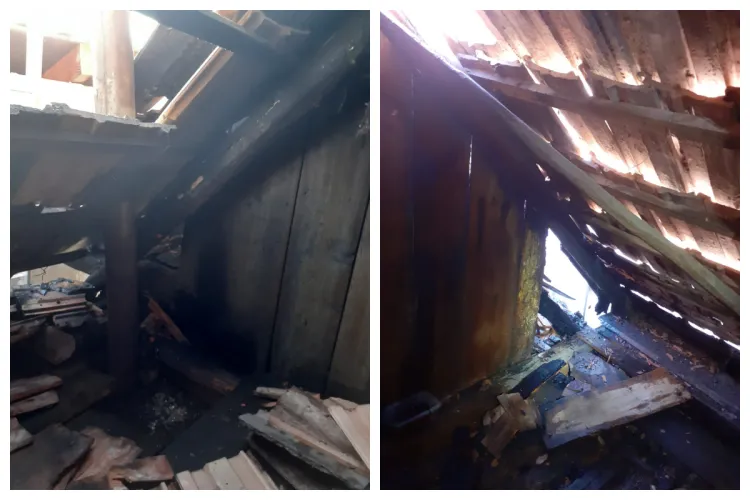 Incendiu în comuna Călățele, Cluj. A ars o bucătărie de vară - FOTO