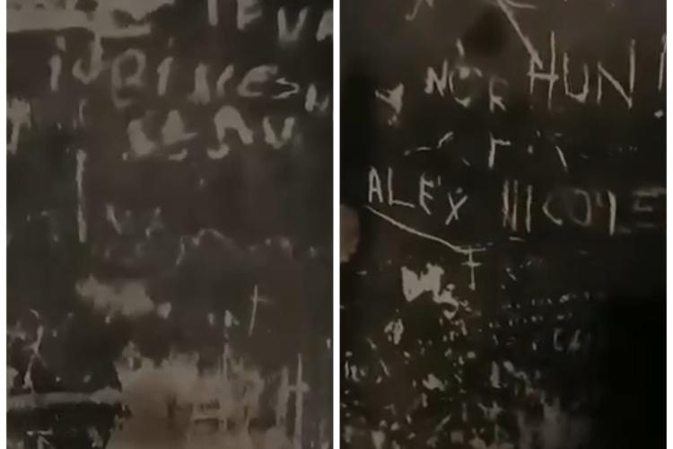 Catedrala Ortodoxă din Cluj-Napoca a fost vandalizată! Zeci de nume scrijelite pe pereții interiori - VIDEO