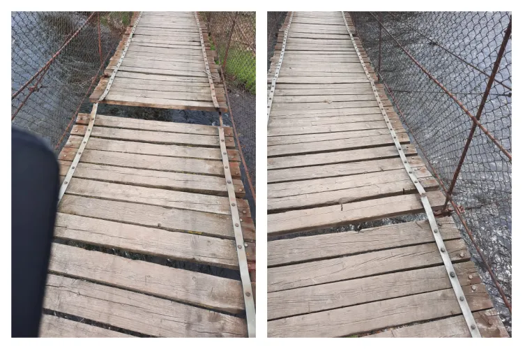 „Pe aici trec oameni, copii care merg la școală și grădiniță”. Localnicii de pe o stradă din Florești se plâng din cauza unei punți șubrede din localitate