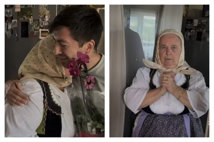 „Bunica” lui Mircea Bravo a împlinit astăzi 76 de ani. Vloggerul i-a făcut o surpriză: „Bunica, să trăiești, să ne încânți și să ne înveți!” - VIDEO