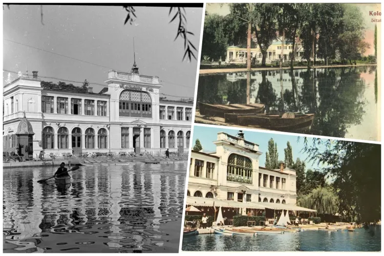 Imagini superbe de pe lacul Chios! Clujenii se plimbau pe vremuri cu caiace și bărci elegante pe lacul din centrul Clujului - FOTO