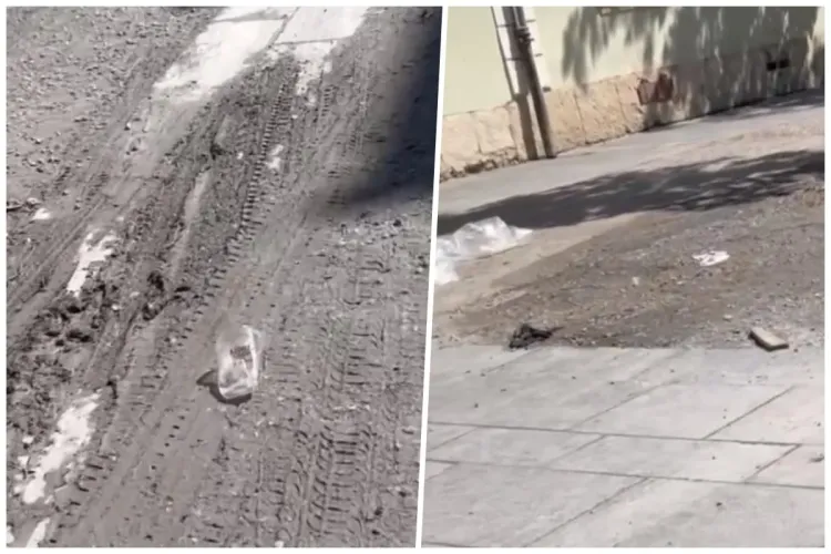 Nu e un drum de țară, ci chiar o stradă din centrul Clujului! - ,,Suntem noi prea proști ca să înțelegem viziunea arhitectului” - VIDEO 