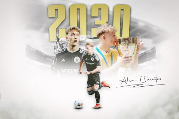 Alin Chinteș a semnat cu „U” Cluj până în 2030. Tânărul fundaș a jucat cinci meciuri în sezonul trecut