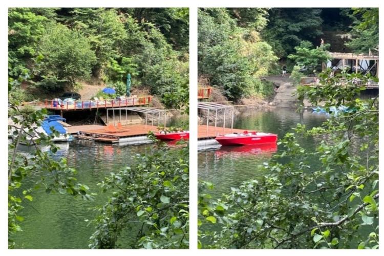 Șmecherii construiesc liniștiți pontoane la Tarnița. Unii își fac afaceri, autoritățile închid ochii FOTO