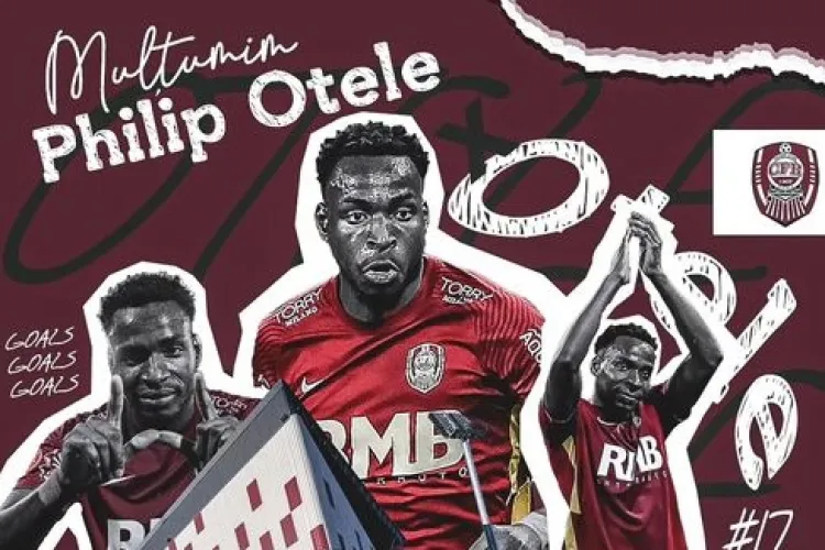 Philip Otele s-a despărțit de CFR Cluj. Ce sumă a primit echipa din Gruia pe jucătorul nigerian