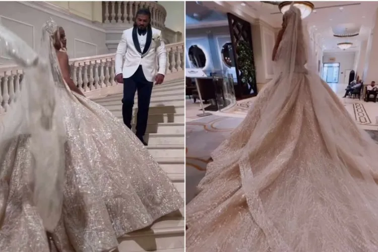 Anda Adam, rochie de mireasă uriașă: de abia a intrat pe ușă! Afacerile din Cluj nu au mers, dar nunta artistei a eclipsat orice eveniment monden-VIDEO