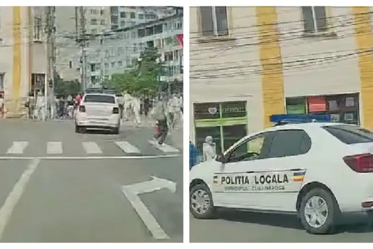 Reguli ,,speciale” în trafic pentru poliția locală din Cluj: Au făcut stânga de pe banda care arăta obligatoriu dreapta: ,,Ce așteptări să ai” - VIDEO