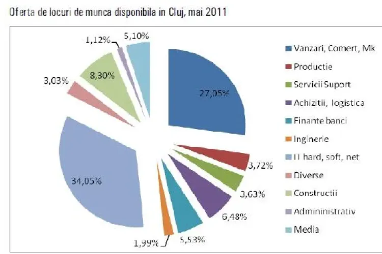 Peste un sfert din locurile de munca disponibile in Cluj sunt in domeniul vanzarilor! Vezi ce se cauta pe piata din Cluj!