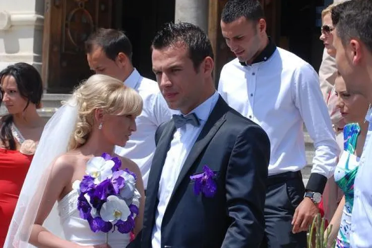 Dorin Goga, atacantul echipei Poli Timisoara, s-a casatorit astazi la Cluj VEZI FOTO