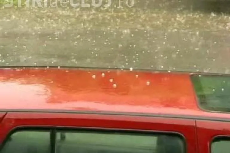 Furtuna cu grindina la Dej VIDEO si FOTO