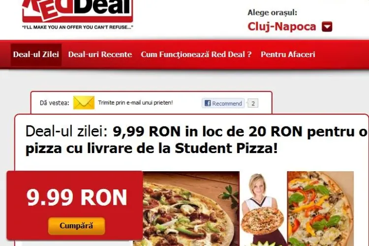 Student Pizza cu livrare gratuita in Cluj, la doar  9,9 lei in loc de 20 de lei (P)