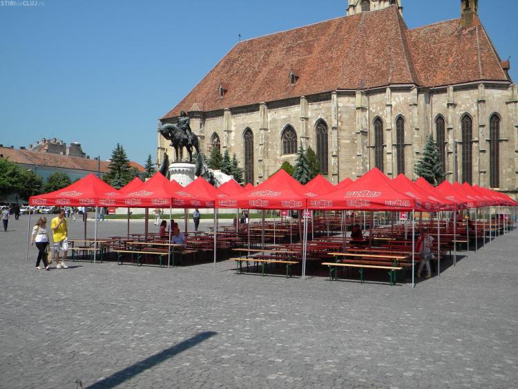 Piata Unirii din Cluj Napoca, pregatita pentru Zilele Clujului! VEZI