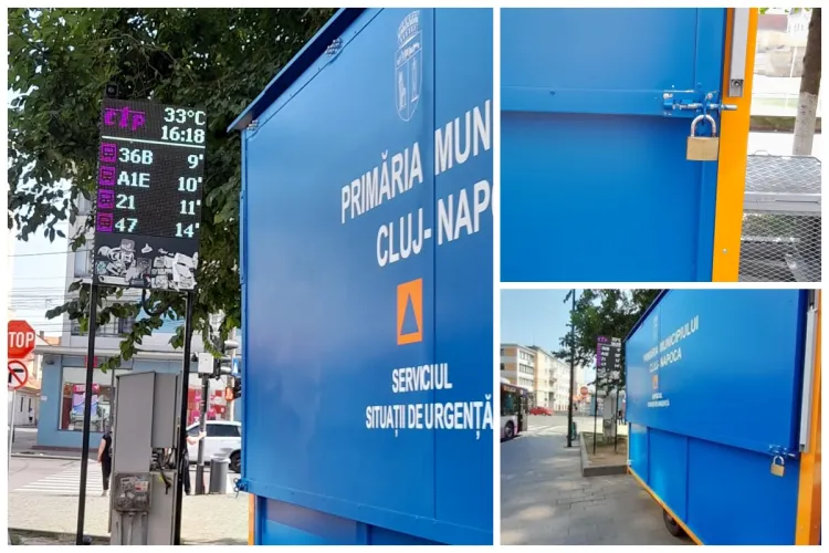 La Cluj e caniculă doar între orele de program! Rulotele de distribuire a apei, închise când ai mai mare nevoie de ele  - FOTO 