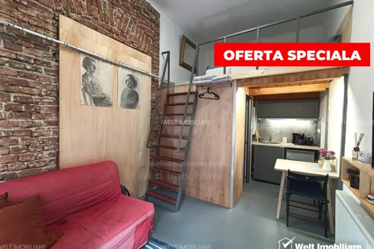 FOTO. O nouă „perlă” pe piața imobiliară din Cluj! Garsonieră minusculă cu bucătăria și baia sub pat, vândută cu 97.000 euro