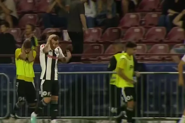 Dan Nistor, lovit de o petardă de fanii CFR. Derby-ul Clujului a fost presărat cu mai multe incidente - VIDEO