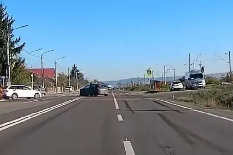 VIDEO. Accidentul rutier de la Jucu, surprins LIVE. Cum s-a întâmplat totul 