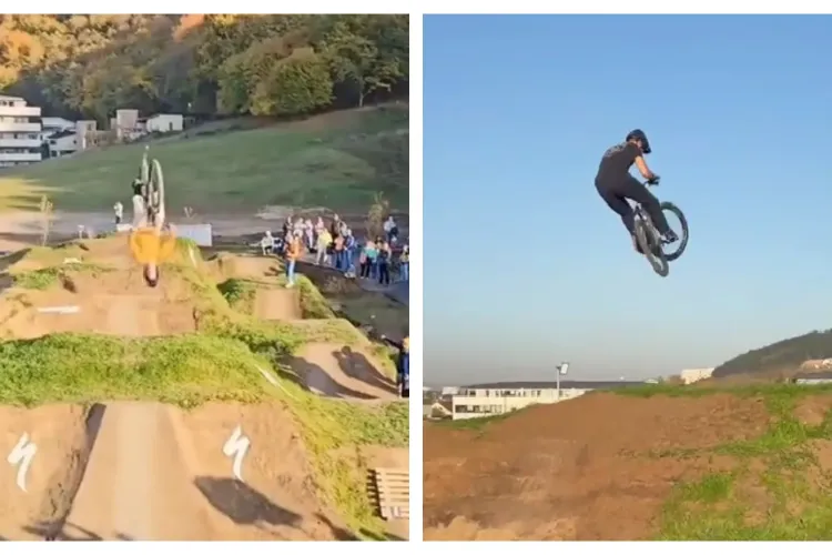 Pasionații de Dirt Bike au făcut deja primele cascadorii în Parcul Sportiv din Florești. Zeci de clujeni s-au adunat să îi urmărescă - VIDEO