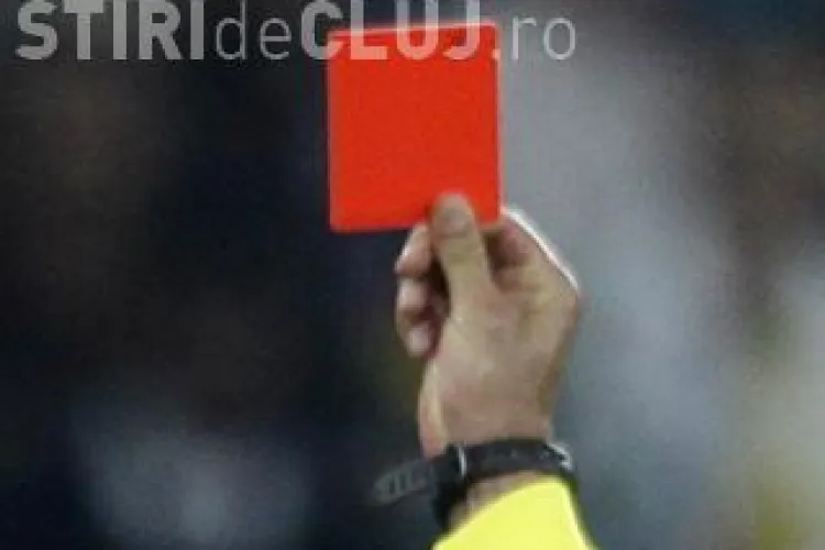 Tot al cincilea cartonas rosu dat in LIga I a fost aratat unui jucator clujean