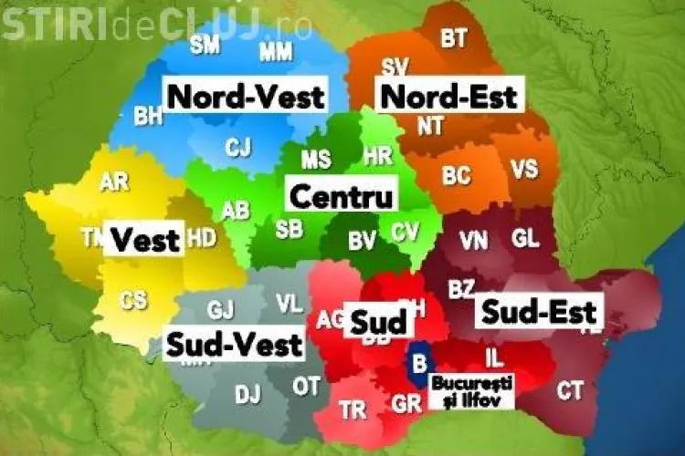 Vezi cum ar putea arata Romania dupa reorganizarea teritoriala 