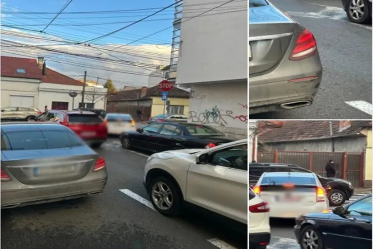 Haos rutier în Cluj. Manevre periculoase a unui șofer nepriceput într-o intersecție aglomerată: „Nu vezi că a șters-o de praf?”
