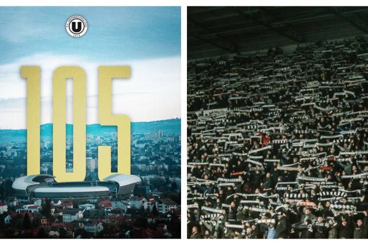 Universitatea Cluj a împlinit 105 ani de la înființare. Liderul din Liga 1 își sărbătorește aniversarea: ,,Din 1919 pentru eternitate”