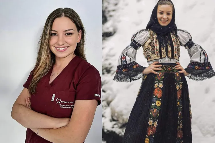 Tânăra asistenta din Cluj ce promovează portul tradițional, vechi de 100 de ani, lăsat moștenire de străbunica ei:„Costumul are viață și iubire în el”-FOTO