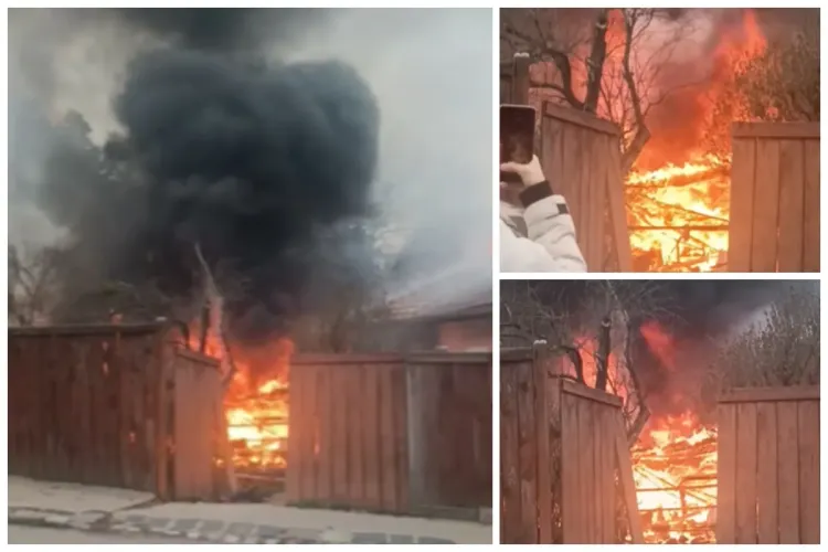 Imagini DRAMATICE cu focul de neoprit, după explozia din Cluj! Un bărbat a scăpat cu greu de printre flăcări. De la ce a pornit totul  - VIDEO 