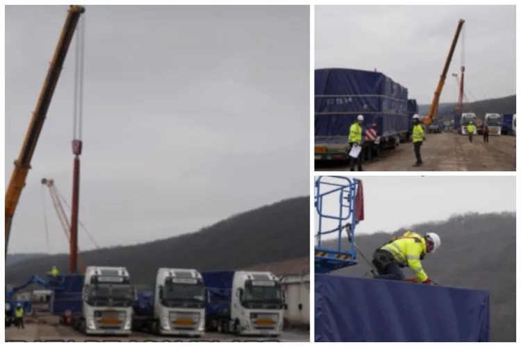 Primele componente ale ,,cârtițelor” care vor săpa metroul au ajuns la Cluj! Asamblarea utilajelor poate să dureze până la trei luni - VIDEO  