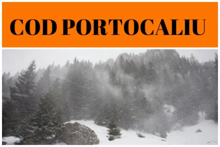 Nouă avertizare RO-ALERT în zona de munte a Clujului! COD PORTOCALIU de vânt puternic și viscol