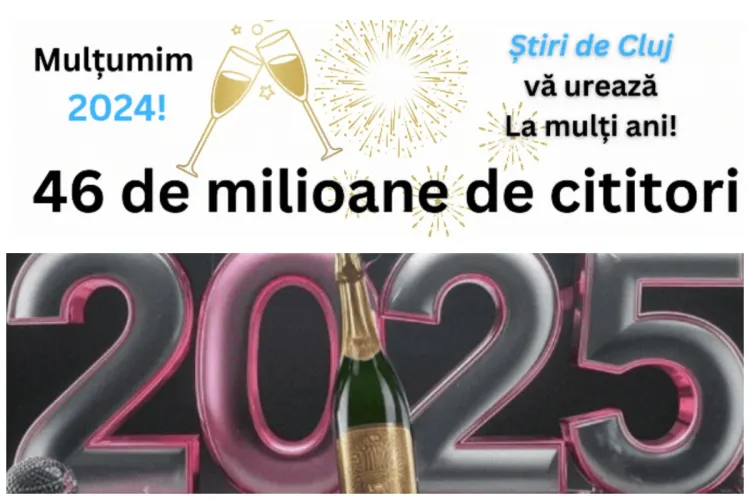 Știri de Cluj, cel mai citit ziar local din România și în 2024: Record istoric de peste 46 de milioane de cititori în 2024! La mulți ani, tuturor!