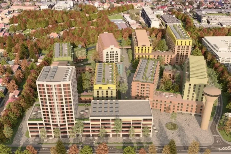 Încă un ansamblu imobiliar GIGANT cu blocuri de 15 etaje și HOTEL de Apartamente în Cluj. O să îngropăm de tot traficul în oraș? 