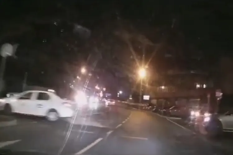 Accident filmat LIVE cu camera de bord în zona Gării Cluj! Un șofer, la un pas să provoace o tragedie 