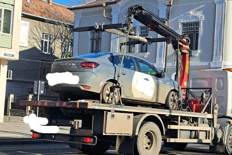 Parcare greșită în Cluj, consecințe imediate! Băieții de la ridicări auto n-au iertat pe nimeni în weekend 
