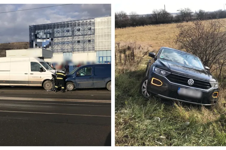Cluj: Accident rutier pe Bulevardul Muncii cu trei autoturisme implicate! Două persoane necesită îngrijiri medicale. Medicii au intervenit de urgență-FOTO