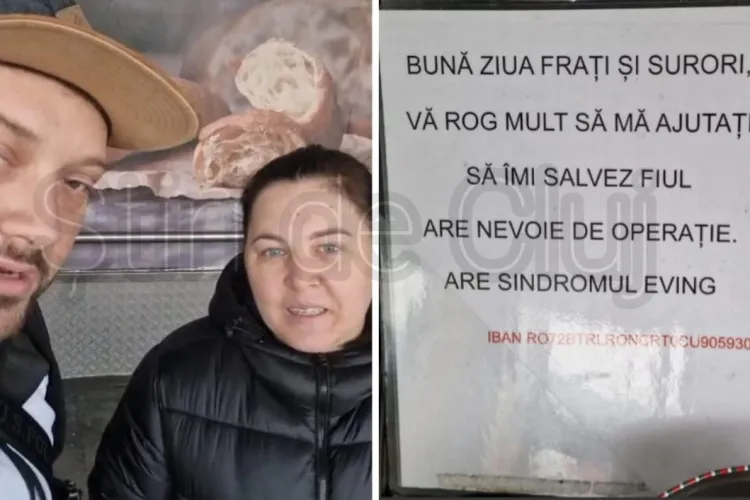 Strigăt de ajutor la Cluj! O mamă luptă pentru viața fiului său bolnav de cancer, petrecând ore în frig pentru donații VIDEO